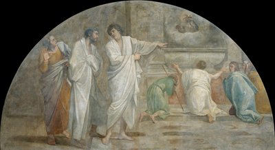 Verschijning van Sint Didacus boven zijn graf door Annibale Carracci